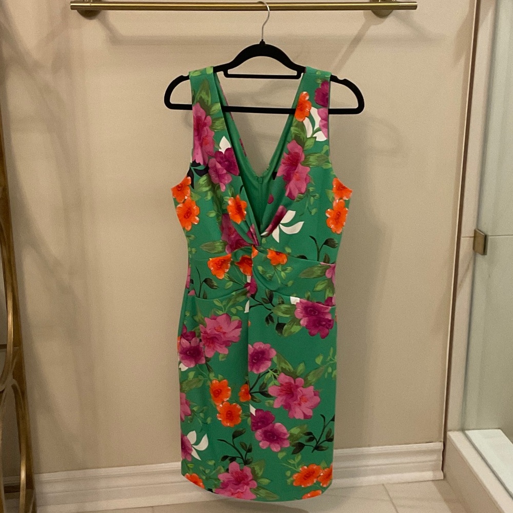 Guess Green Floral Backless Dress